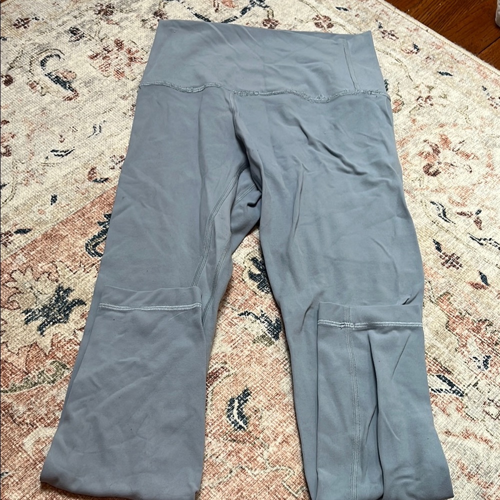 Gray High-Waisted Leggings